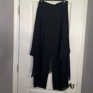 Onyx Nite women’s Black pant with sheer black overlay, size 8 READ DESCRIPTION